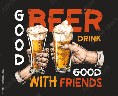 Enjoying good beer with friends in a cozy setting