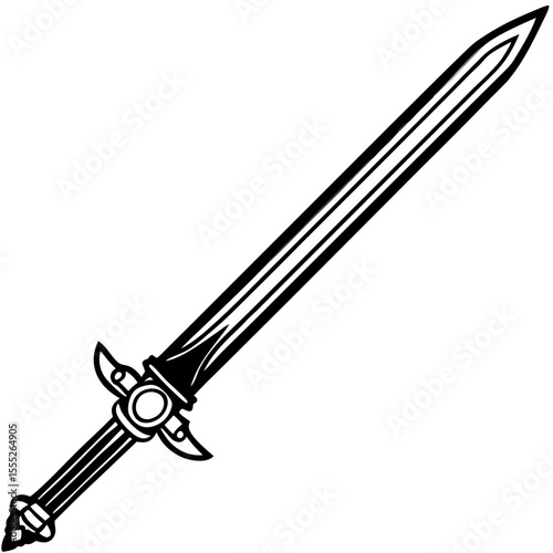 vector illustration of sword
