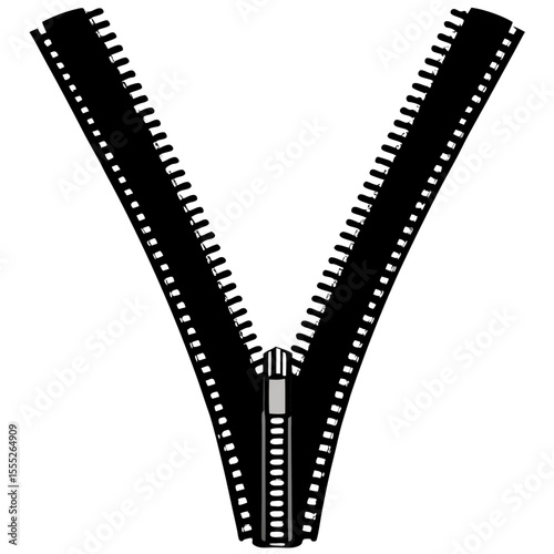 zipper isolated on white