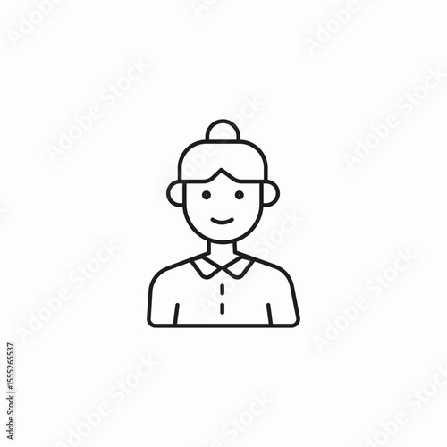 female user profile icon sign vector