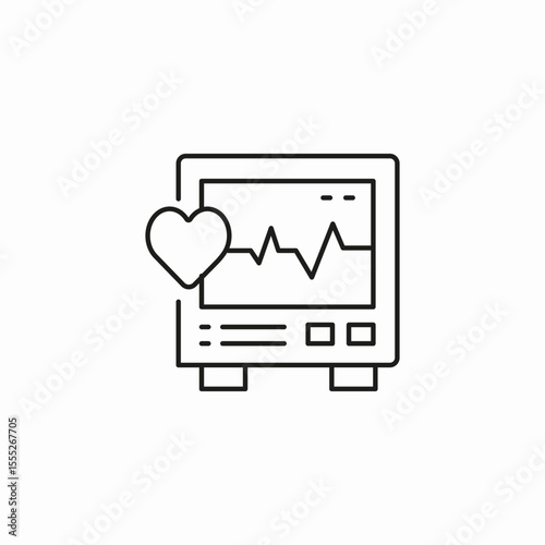 heart rate monitor icon sign vector