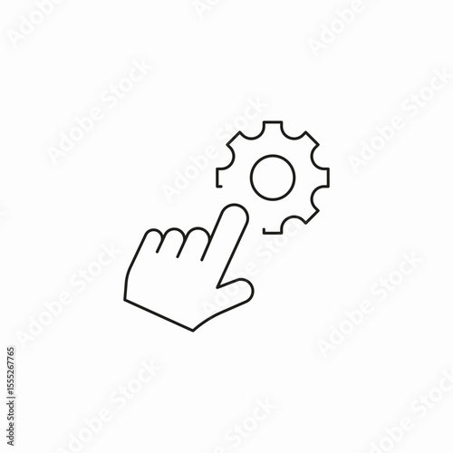 hand settings adjustment icon sign vector