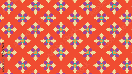 Overlapping circle grid background