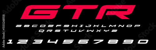 GTR Racing lettering vector graphic apparel clothing prints eps svg png. Typography Fonts graphics designs posters stickers. Download it Now in high resolution format and print it in any size