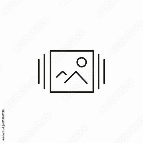 responsive image display icon sign vector