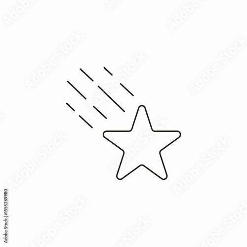 shooting star icon sign vector