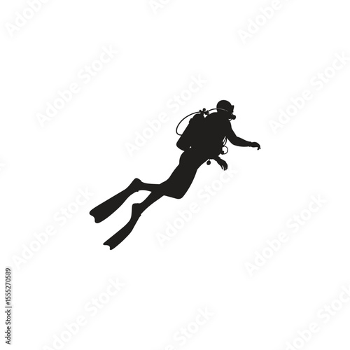 Dive into Adventure: Scuba Diver Silhouette
