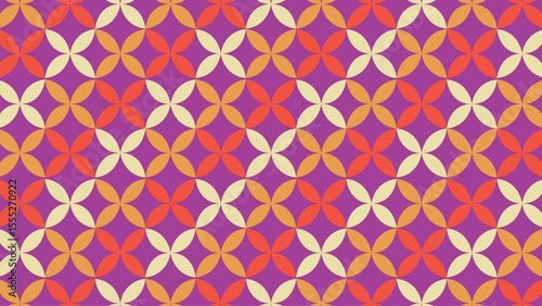 Mid-century red wave background