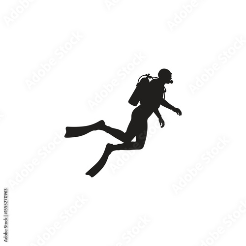 Dive into Adventure: Scuba Diver Silhouette