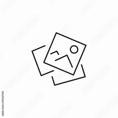 stacked image files icon sign vector