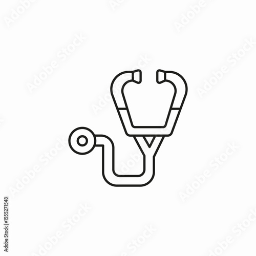 stethoscope medical device icon sign vector