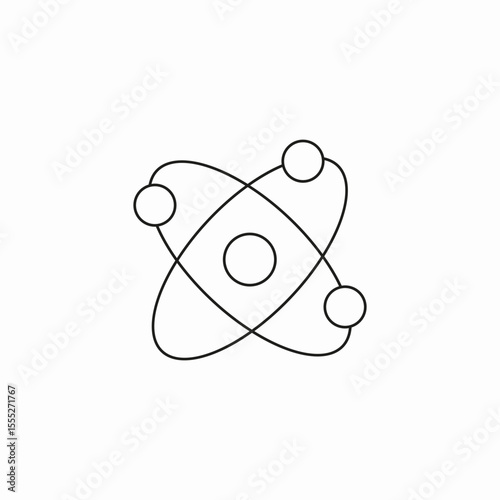 subatomic particle diagram icon sign vector
