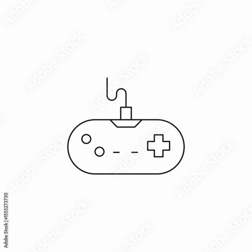 wired game controller icon sign vector