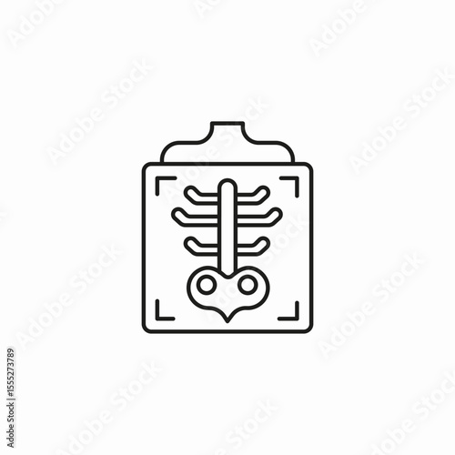 x-ray bone scan icon sign vector
