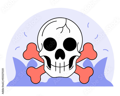 Intricate Gothic Skull Vector Illustration, Eerie Cranium Artwork, Mexican skull art