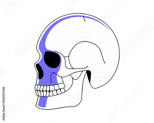 Intricate Gothic Skull Vector Illustration, Eerie Cranium Artwork, Mexican skull art