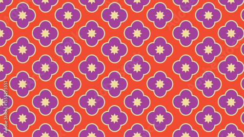Geometric floral cross background