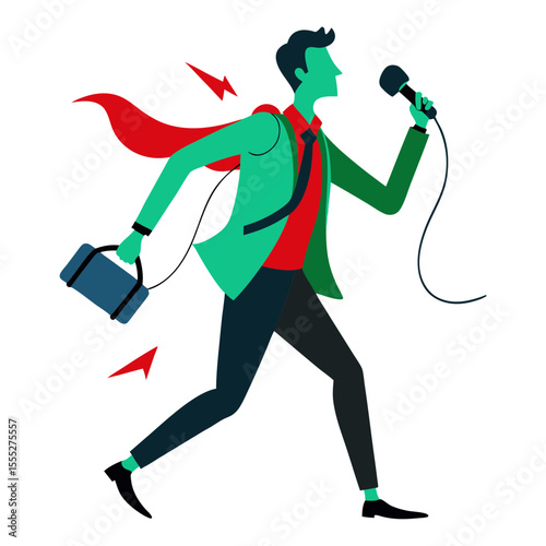 man with a microphone