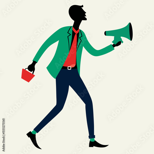 businessman with megaphone