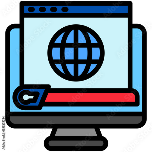 Headline mini illustration outline color icon, use for journalist, broadcasting, news and media UI, UX kit, app and web development, digital or print.