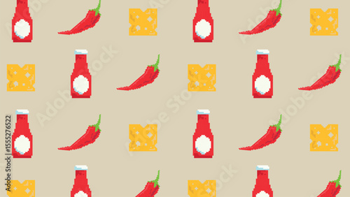 Cheeseburger fries and soda drink background