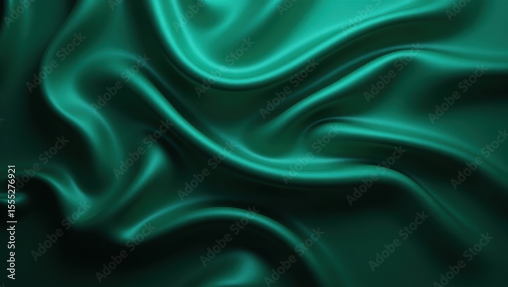 Fototapeta premium Waves of Emerald Silence Flowing Through Shadows of Timeless Elegance