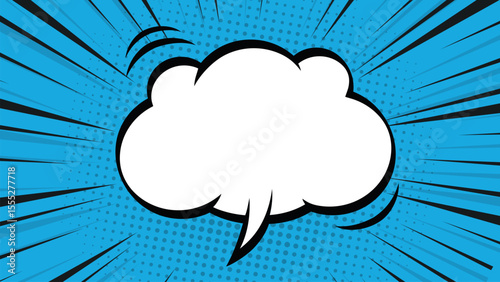 Blue comic speech background
