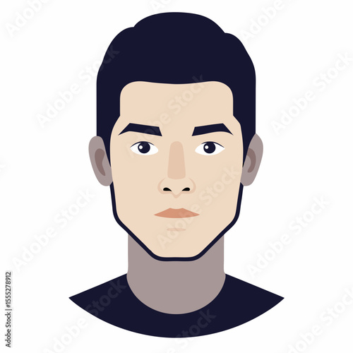 Illustration of a young asian man