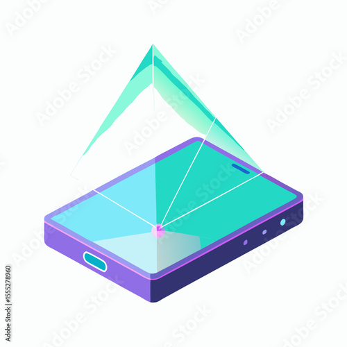 Smartphone with holographic projection technology