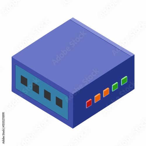 Isometric illustration of a network device