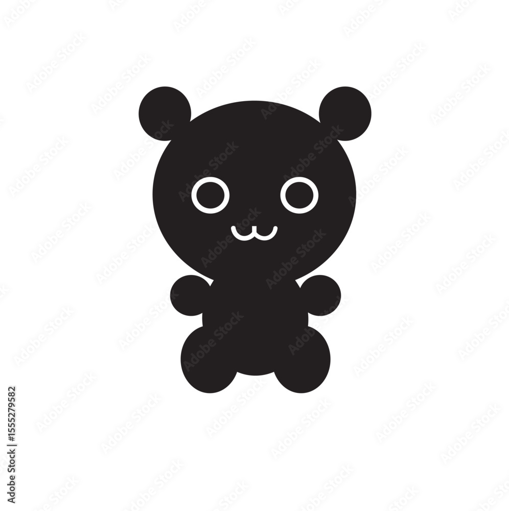Obraz premium Teddy Bear Icon, Bear vector, cartoon icon