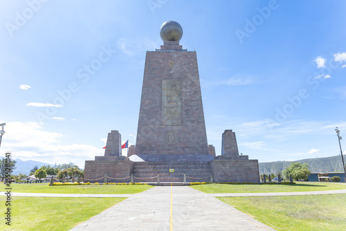 Province of Pichincha, Ecuador - June 2, 2025: The Middle of the World monument represents the exact location of the point that divides the planet into the northern and southern hemispheres.
