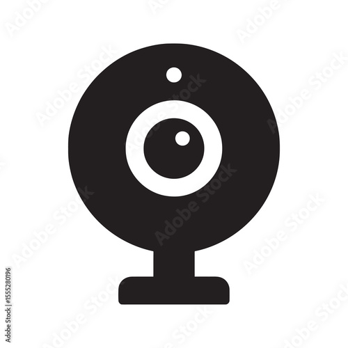 Secure website browser icon with a window and lock symbol for online security data protection and a safe internet connection access vector solid glyph icon