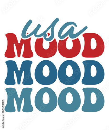 Typographic 4th of July T-Shirt Design – Bold Patriotic Text Style