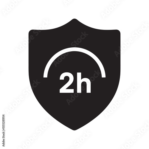 Protective clothing icon with a t-shirt and a shield for UV resistant fabric workwear safety and skin protection apparel vector solid glyph icon