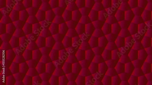 Abstract geometric pattern of dark red hexagons creates a texture