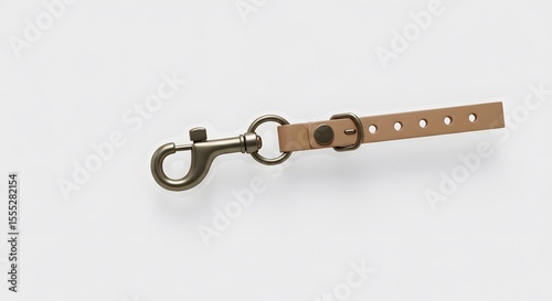 Leash clasp hanging from collar ring