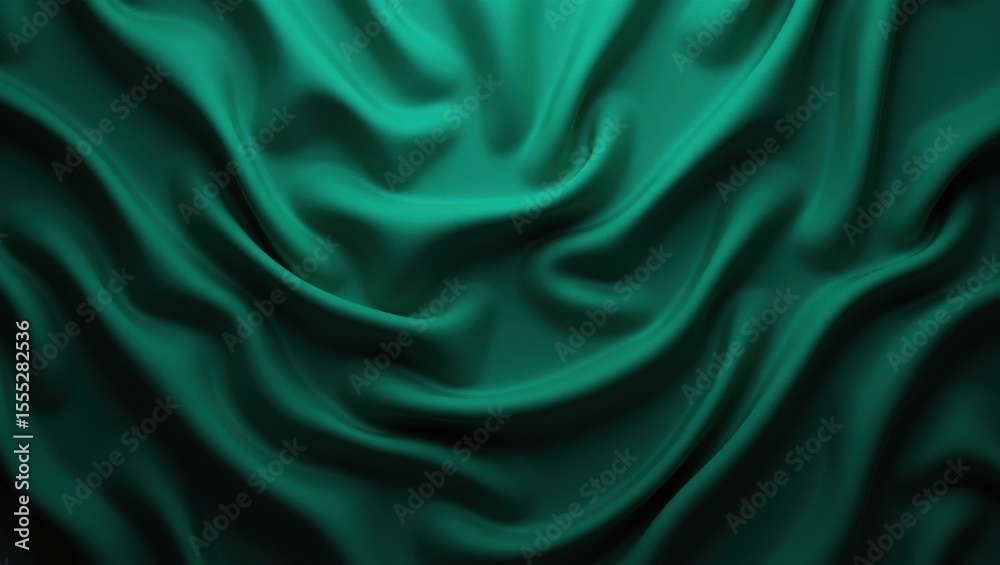 Obraz premium Waves of Emerald Silence Flowing Through Shadows of Timeless Elegance