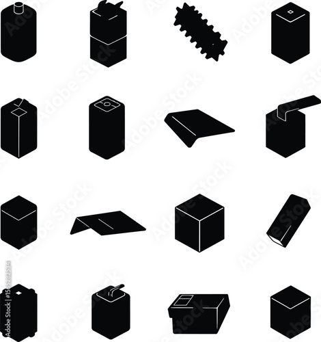 Vector and illustration of various combination squares, a versatile collection of measuring and marking tools essential for carpentry, metalwork, and DIY projects.