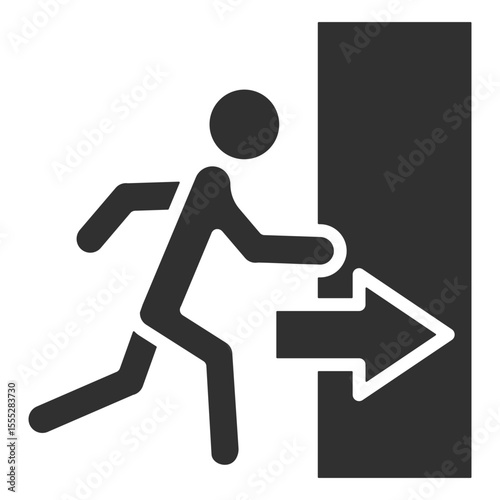 Evacuation Icon Single Vector Collection 