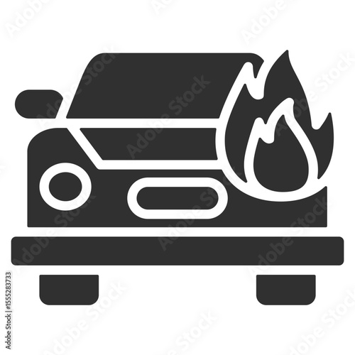 Car Accident Icon Single Vector Collection 