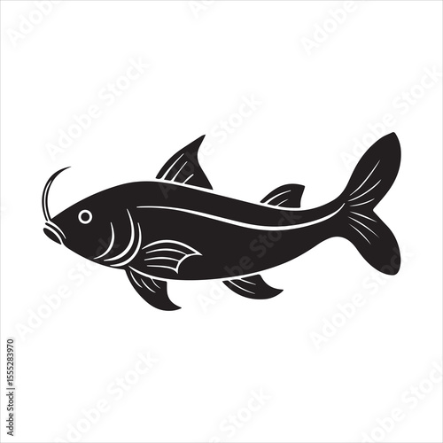 sea catfish vector art illustration