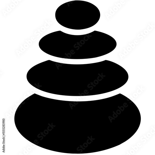Stacked spa stones icon for relaxation and beauty