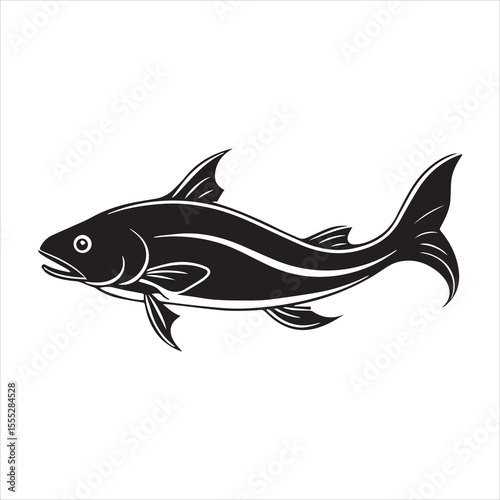 sea catfish vector art illustration