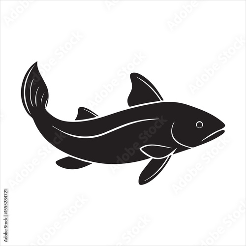 sea catfish vector art illustration