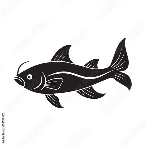 sea catfish vector art illustration