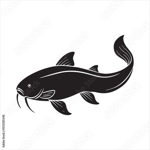 sea catfish vector art illustration