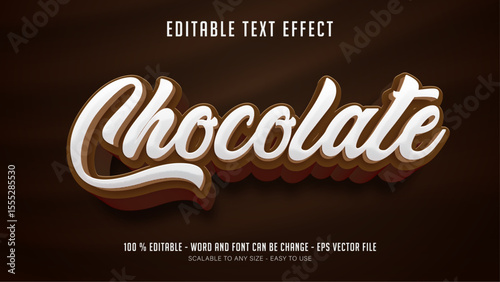 chocolate editable text effect