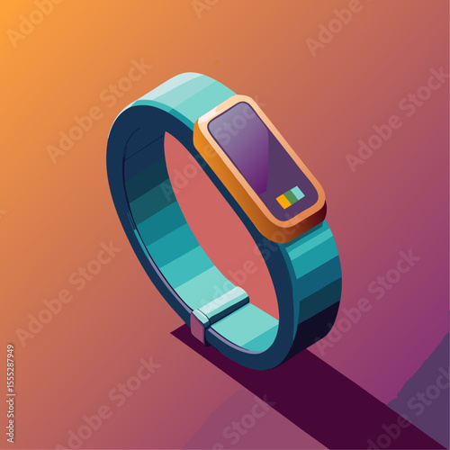 Isometric Fitness Tracker Mockup