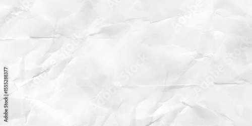 white crumpled paper texture background, Paper texture Crumpled White. Paper texture background. Top view.